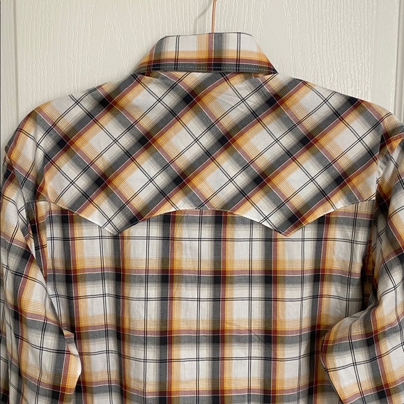 NWT Wrangler Retro Spiced Plaid Western Pearl Snap Button Up Shirt - Picture 11 of 11